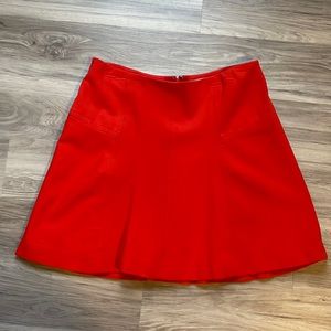 Cute red mini skirt